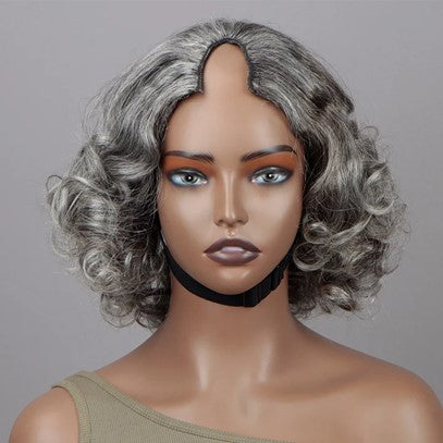 Loose Curly Bob V-Part Wig 8 inch -180% Density